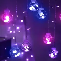 Світлодіодна гірлянда Lesko YLX-027 Balls Кольоровий світ 2.5 м новорічні кулі на вікно
