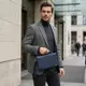 Отличная мужская барсетка на два отделения из натуральной зернистой кожи CANPELLINI 21568 Синяя