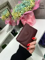 Бордо - на магните и на молнии - миниатюрный, женский, удобный и практичный кошелек - 13х10 см (1384)