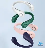 Портативный вентилятор на шею Bladeless Neck Cooler · до 16 часов работы аккумулятора · 3 режима