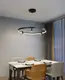 Люстра светодиодная подвесная LED светильник для квартиры на потолок лэд 26828 Черный 35-180х80х80 см.