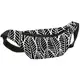 Сумка на пояс бананка Bumbag Листья фикуса 27x16 см (BB_18J024_BL_BL)