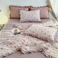Постільна білизна євро з літньою ковдрою з мусліну Colorful Home Print 3 20733 200х230 см