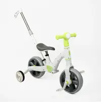 Детский велосипед-трансформер 4в1 Best Trike BT-341 фара с озвучкой колеса EVA 10". Green and White (192030)