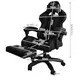 Кресло геймерское Dunmoon 24243 с подставкой для ног Black