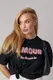 Футболка oversize з написом Amour - чорний цвет, M