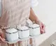 Набор банок на подставке для хранения 12058 7 предметов белый с серебристым