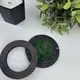 Круглая коробочка для обручальных колец со мхом и именной надписью, свадебная деревянная шкатулка под кольца