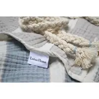 Халат Lotus Home - Milana muslin beige-lead blue S/M