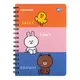 Блокнот на спирали с резинкой А5 YES Line Friends 151770 80 листов