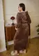 Тёплый Длинный Женский Махровый Халат с Капюшоном на Запах - Шоколад/Капучино 1020 (M - 2XL)
