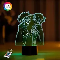3D ночник "Рэки и Ланга" (УВЕЛИЧЕННОЕ ИЗОБРАЖЕНИЕ) + пульт ДУ + сетевой адаптер + батарейки (3ААА)  3DTOYSLAMP