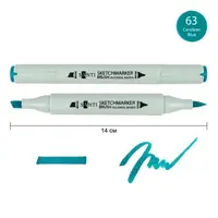 Маркер спиртовой Santi Brush SA-63 390977 лазурный