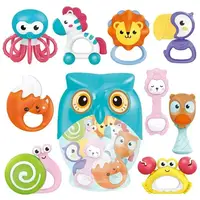 Набір брязкалець Baby Toys, 9 штук, тваринки, прорізувачі. Multicolor (123961)