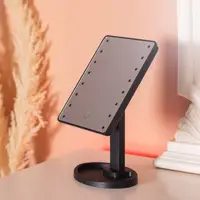 Зеркало косметическое 21х16 см 16 LED Черное HP-10-3AB
