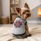 Майка для собак трикотажная Микс-вышиванка серая 26х40