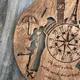 Классические бесшумные настенные часы из дерева «Путешествия»