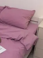 Постільна білизна євро Dushka Home Байка 20662 200х220 см лавандова
