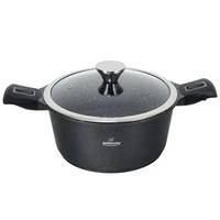 Кастрюля с крышкой Bohmann BH-1730-28-СR 28 см 6.5 л черная