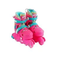 Роликовые коньки "Best Roller". Размер 26-29, светящиеся PU колёса. Pink (141118)