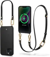 Чохол Spigen для iPhone 14 - Cyrill, Classic Charm Mag, з ремінцем, Чорний (ACS05492)