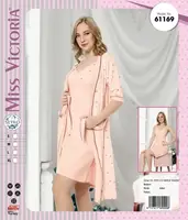Набор халат и ночнушка 61169 Pigama-42