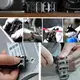 Мужской браслет мультитул RESTEQ Tread Metric-Stainless — стильный металлический браслет 29 в 1, черный цвет