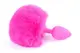 Анальная пробка ( размер S ) с хвостом Boss Series - Silicon PLUG Bunny Tail Pink