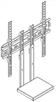 Комплект для встановлення ТВ з полицею для тюнера ElectricLight 13b60m-White білий