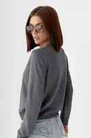 Короткий легкий кардиган на блискавці - темно-сірий колір, ONE SIZE