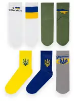 Носки детские демисезонные патриотическиедля мальчика GABBI NSD-381 размер 20-22 (в упаковке 6 штук)(90381)
