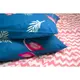 Постельное белье Lotus Home Perfect Ranforce - Flamingo голубой полуторный