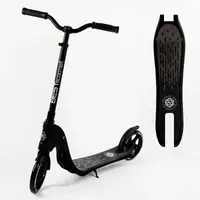 Самокат двухколесный Best Scooter c PU колесами, складной. Black (105379)