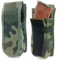 Подсумок закрытый одинарный для 2 магазинов АК Cordura мультикам (LE2963)