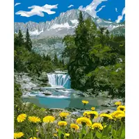 Картина по номерам Горный водопад KHO2283 40*50см Идейка
