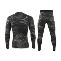 Чоловіча термобілизна Lesko A152 Camouflage Black S для холодної погоди риболовлі