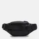 Мужская кожаная сумка на пояс Borsa Leather K1429f-black