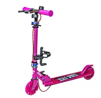 Детский самокат двухколесный Scale Sports SS-13, ручной тормоз, Led-фонарик. Pink (1747169811)