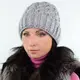 Шапка Lyiza 18118 свсерый-голубой