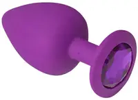 Анальная пробка Purple Silicone Amethyst L