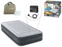 Надувний матрац Intex, вбудована помпа, одномісний. Gray (73469)