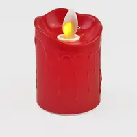 Свеча LED Живое пламя светящаяся 7х5см (красная)
