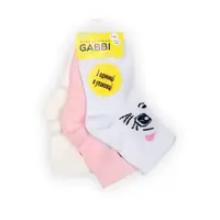 Носки детские для девочки GABBI NSD-434/3  размер 12-14 (комплект 3 шт) (90484)
