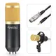 Студийный микрофон Manchez BM800 (Jack 3.5 мм) со стойкой пантограф и поп-фильтром Black/Gold