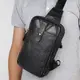 Сумка мужская кожаная в зернистой коже через плечо Vintage 14950 Черная