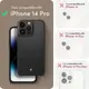 Чехол Spigen для iPhone 14 Pro - Cyrill, Classic Charm Mag, с ремешком, Черный (ACS05028)