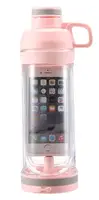 Бутылка для воды с отделением для телефона 5s Салатовый Розовый
