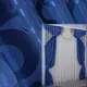 Комплект шторы с ламбрекеном на карниз 3м. Цвет синий с белым. Код 050лш  70-048