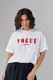 Женская футболка oversize с надписью Vogue - белый цвет, S