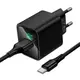 Адаптер сетевой HOCO C to C cable Excellent single port charger with digital display set CS81A |1USB, QC, 18W/3A|